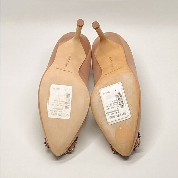 Manolo Blahnik Hangisi 70 Embellished Satin Pumps size 36 - Picture 12 of 13